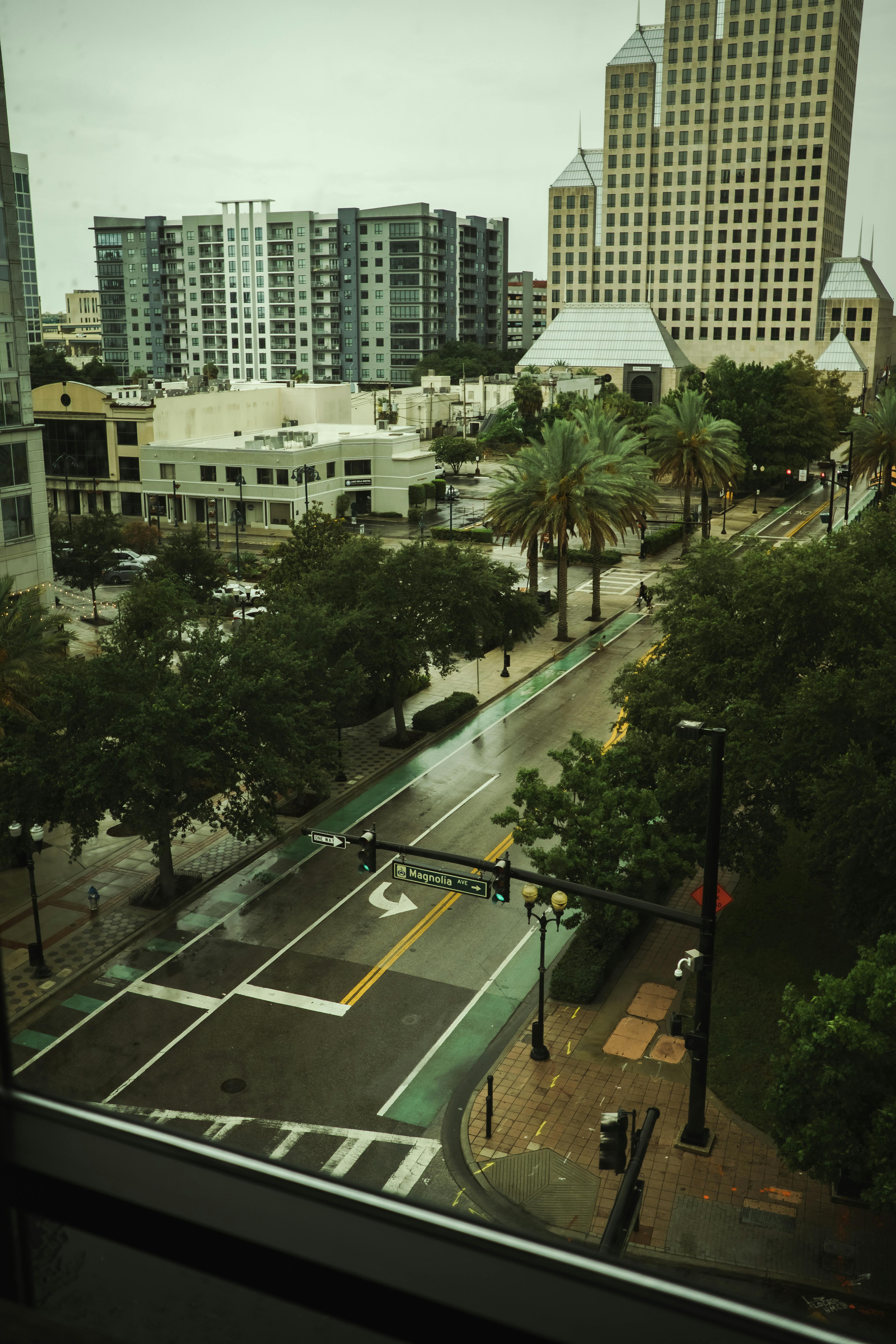 Aerial view of a planned community with organized streets and housing